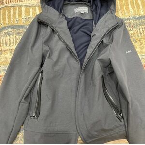 Michael Kors Charcoal and Navy Hooded Jacket